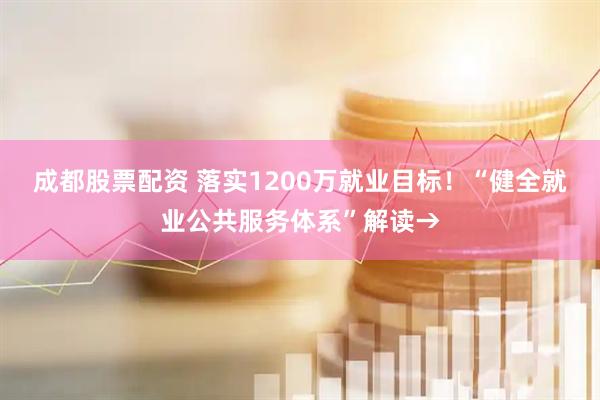 成都股票配资 落实1200万就业目标！“健全就业公共服务体系”解读→